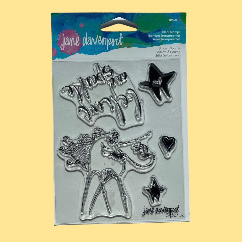 Jane Davenport Unicorn Sparkle Acrylic Stamp Set